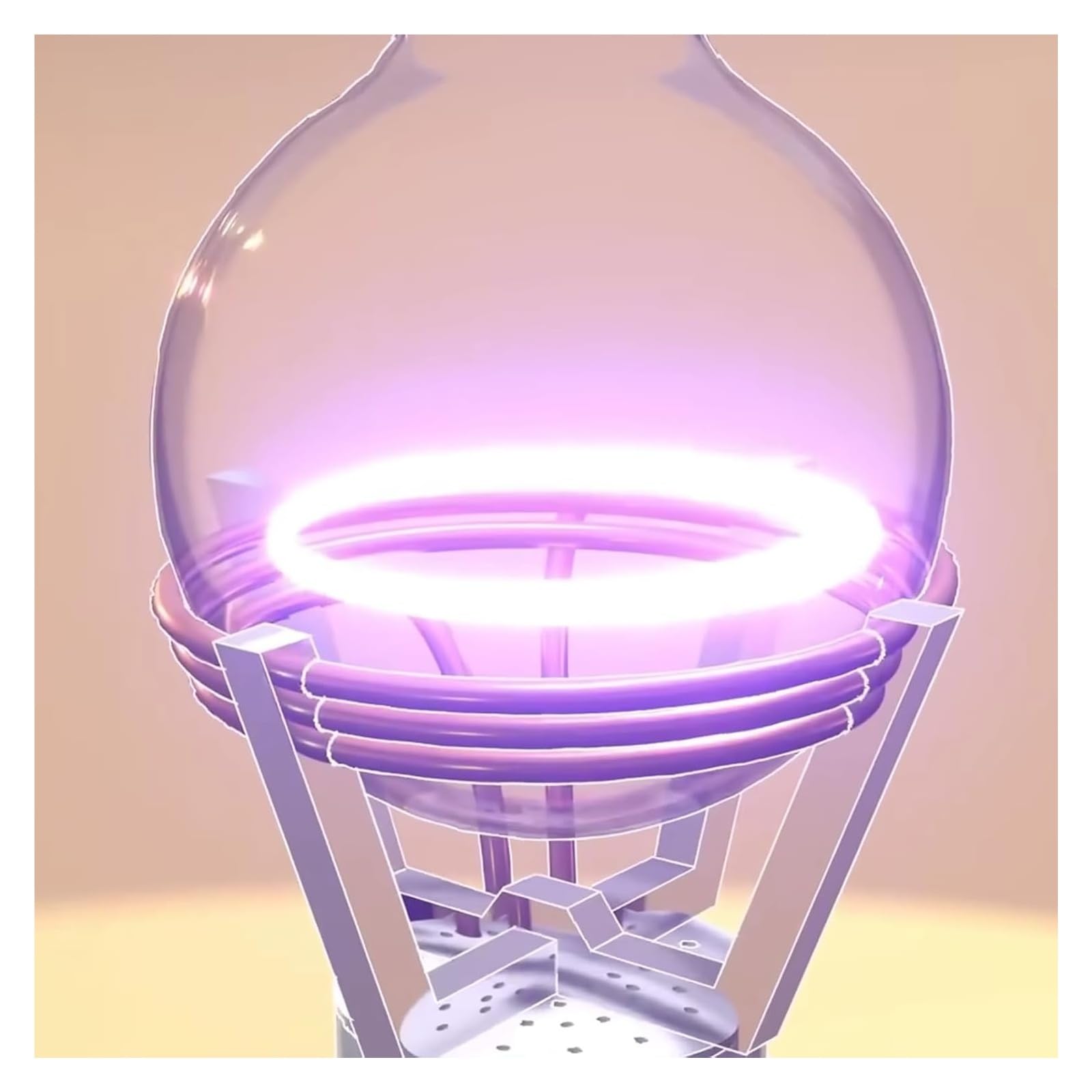 Anillo de plasma, esfera luminosa de gas al vacío para decoración de fiestas, lámpara de plasma de 9 cm de diámetro, luz de advertencia para actividades al aire libre
