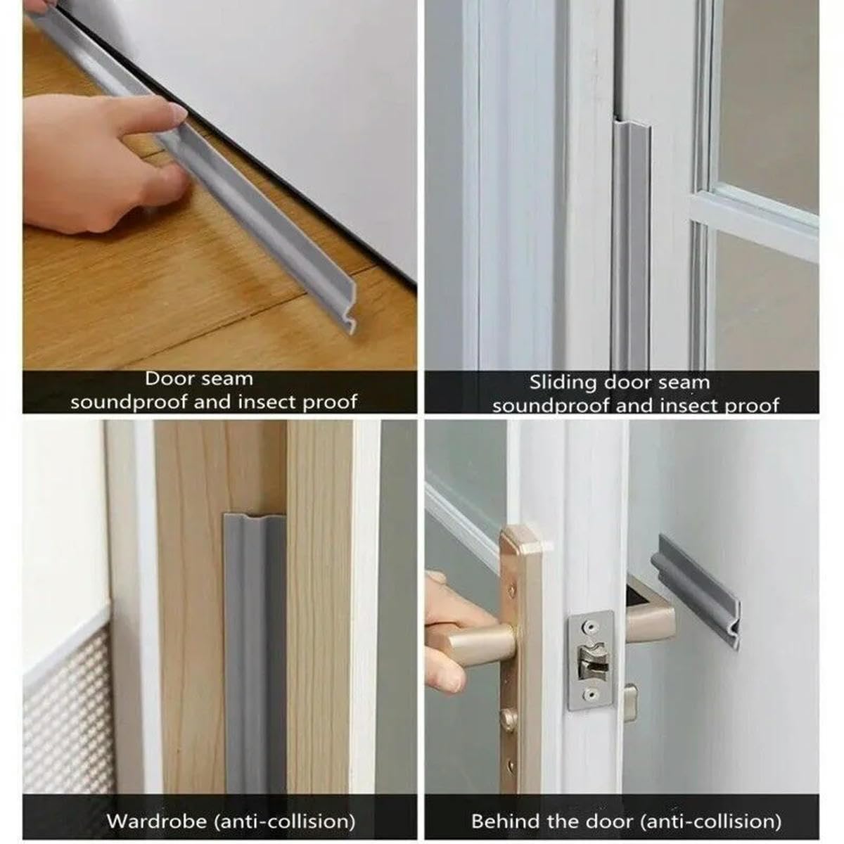 Striscia sigillante insonorizzante per finestre, autoadesiva, in schiuma acustica, per porte scorrevoli, finestre, striscia sigillante per finestre, nastro adesivo per spogliarello, bianco, 20 m