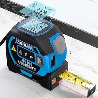 40/60M 3-in-1 Laser Digital Measure Measuring Tape Infrared Laser Sight with Digital Level, Portable Waist Tape Measure with Led Display