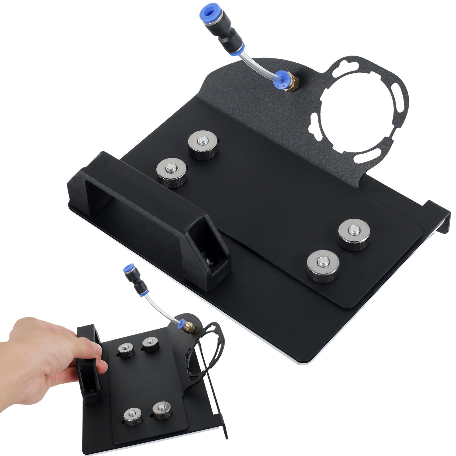 LYDODOKA Angle Grinder Stand for Tile 45° Chamfer Cutting, Tile Cutter Tool 45 Degree Ceramic Tile Chamfer, Angle Grinder Holder Tile Tools, Cutting Bracket for 100-Type Angle Grinders, Black