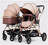 SICHERER MODUS: 4 Arten von Liegemodi und 5-Punkt-Sicherheitsgurt, mechanische Doppelbremse mit einem Fuß, mehrere Modi schützen Ihr Baby, Sie können den Tisch wie einen Stuhl anpassen. Das Verdeck kann dem Wetter angepasst werden. Robust und verschleißfest.