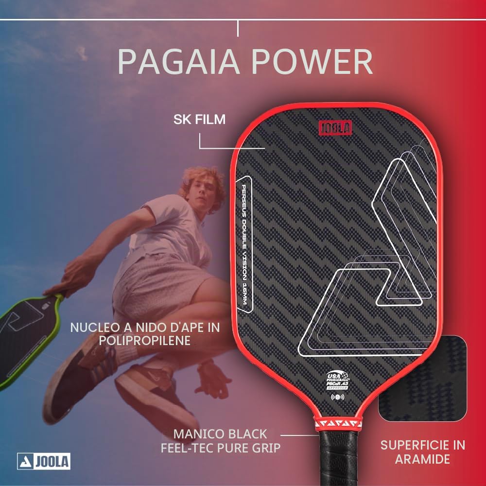 JOOLA Racchetta da pickleball Vision/Double Vision, pellicola SK per ridurre le vibrazioni, approvata USAP