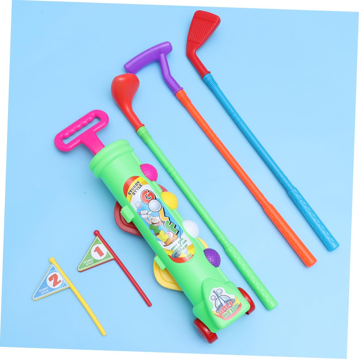 Gatuida 2 set Giochi Sportivi Adulti per Divertimento Indoor Outdoor Kit Giocattoli Educativi Golf Verde Attività Genitore-figlio per Sviluppo Fisico e Mentale