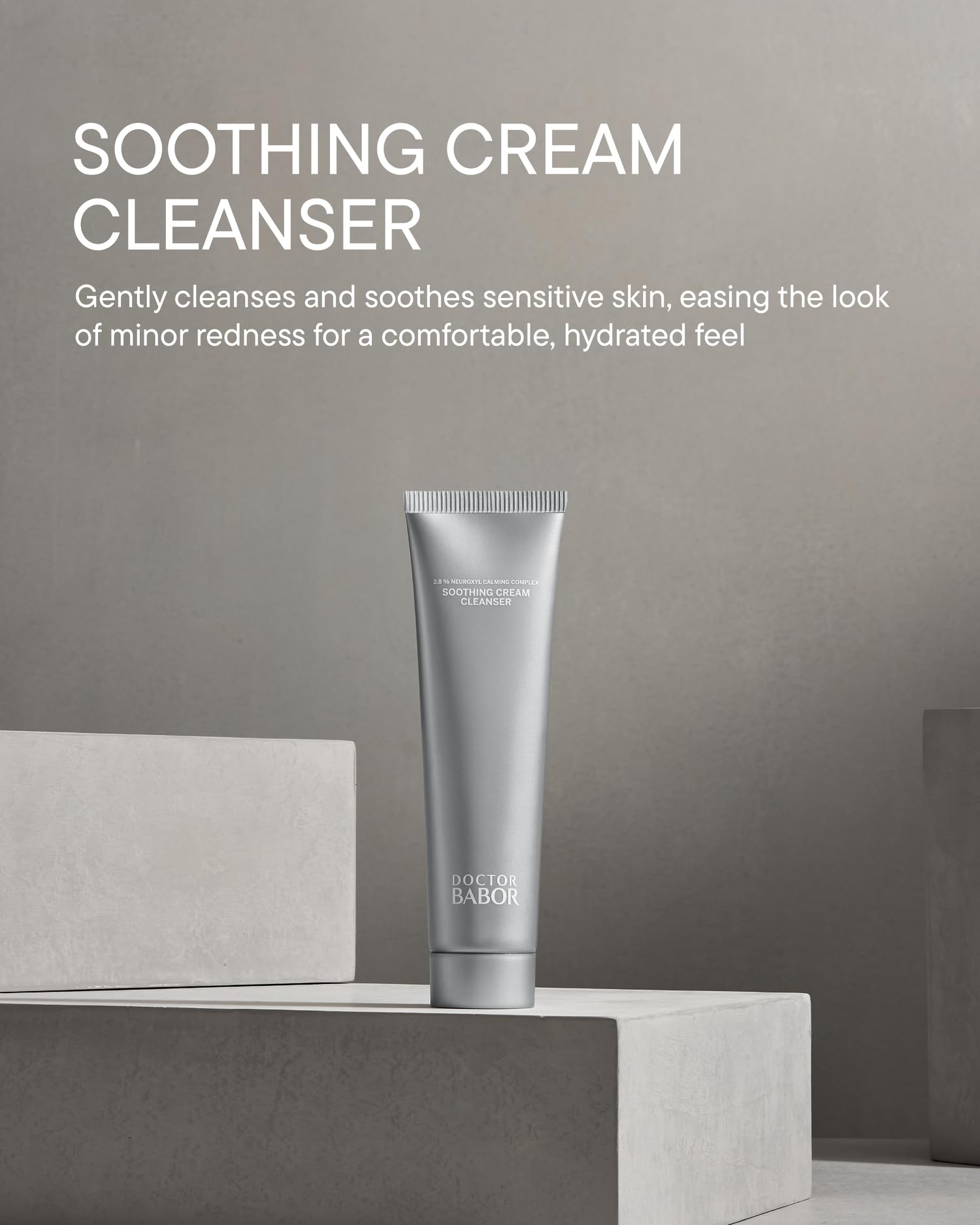 DOCTOR BABOR Soothing Cream Cleanser | delikatny balsam oczyszczający do skóry wrażliwej, codzienne czyszczenie z ochroną przed wpływami środowiska, z neuroksylem i pantenolem, wegański, 150 ml