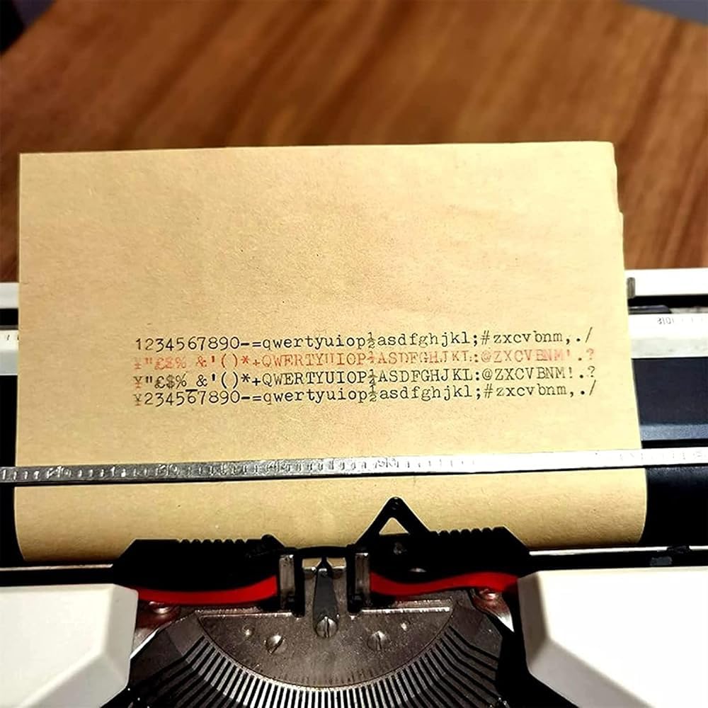 Macchina da scrivere manuale vintage per un'esperienza di digitazione nostalgica, macchina da scrittura portatile in stile retrò per appassionati di musica classica