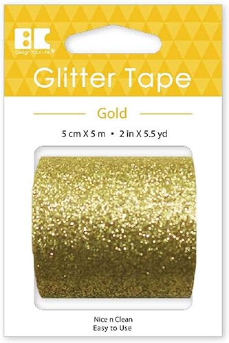 Miniatura 3 de Best Creation - Cinta con purpurina, 1.969 in16.4 ft, color plateado