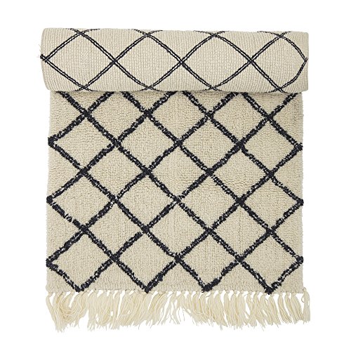 Bloomingville Warda Teppich, Natur, Wolle; L200xW70 cm