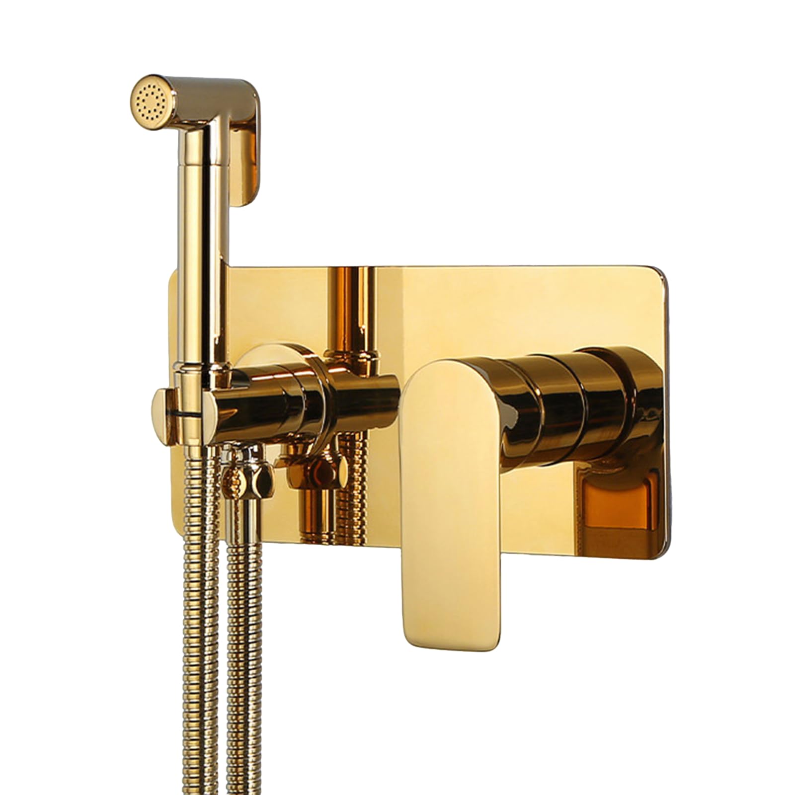 Yjyjy Gold Handheld Bidet Sprayer Toilet Bidet Sprayer With Hot And Cold Water Mixer Brass