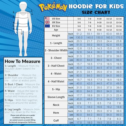 Image of Pokemon Hoodie for Boys & Teens Hooded Sweatshirt Warm Anime Pikachu Sweater