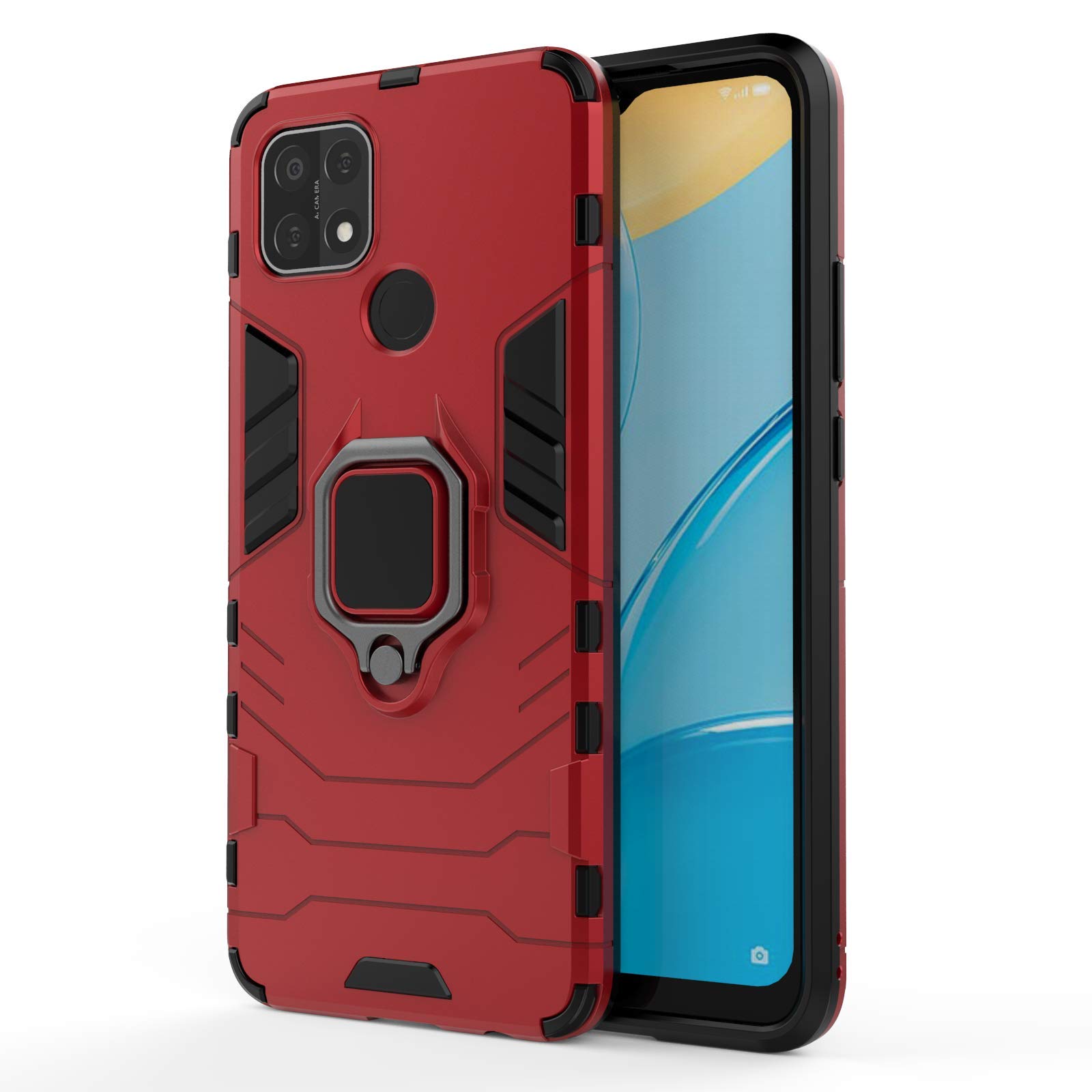 TingYR Cover per Oppo A15, Supporto Anello Rotante a 360 Gradi