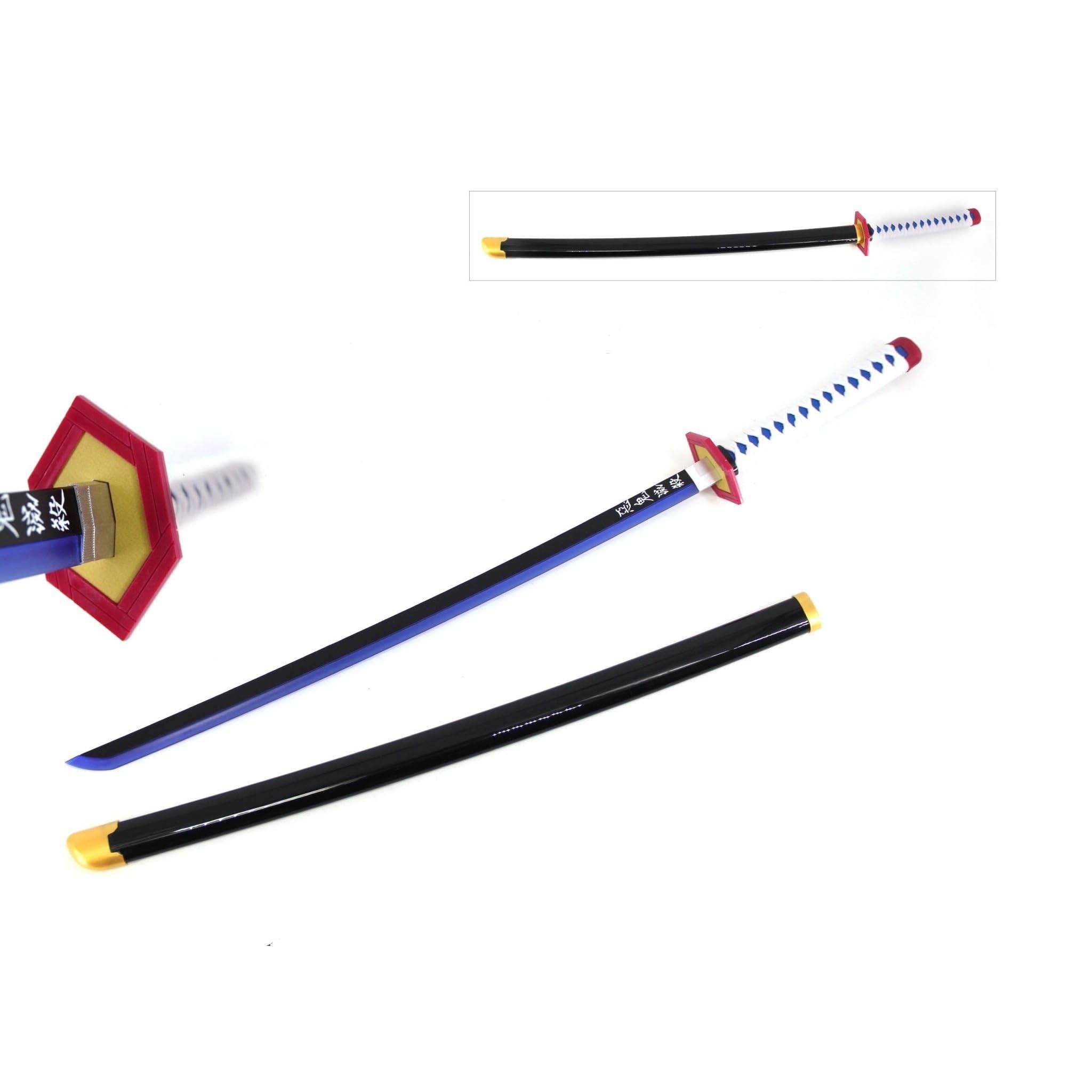 Cosplay Prop Replica Demon Slayer Tanjiro LED Light Up Sword USB C Rechargable 40 Inch Wood & Plastic (Muichiro)