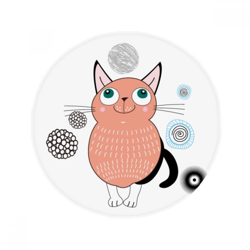 Tapis de chat rose souriant pour une ambiance cocooning dans la cuisine ou l'entrée