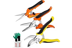 3 Pack Garden Pruning Shears Stainless Steel Blades Handheld Pruners Set with...