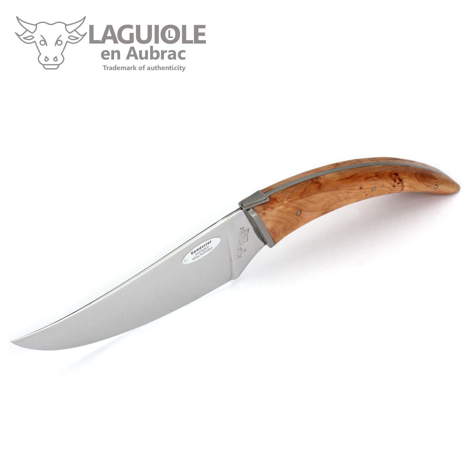 Laguiole en Aubrac - Le Buron - Design Käsemesser aus Frankreich - Griffschalen Wacholder