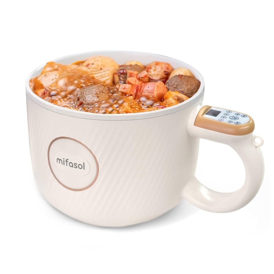 炊飯器  1~2合炊 クッキングケトル 1人用炊飯器 省エネ 玄米 おかゆ Amazon | 多機能炊飯器 1.2L Mifasol クッキングケトル 1-2人用
