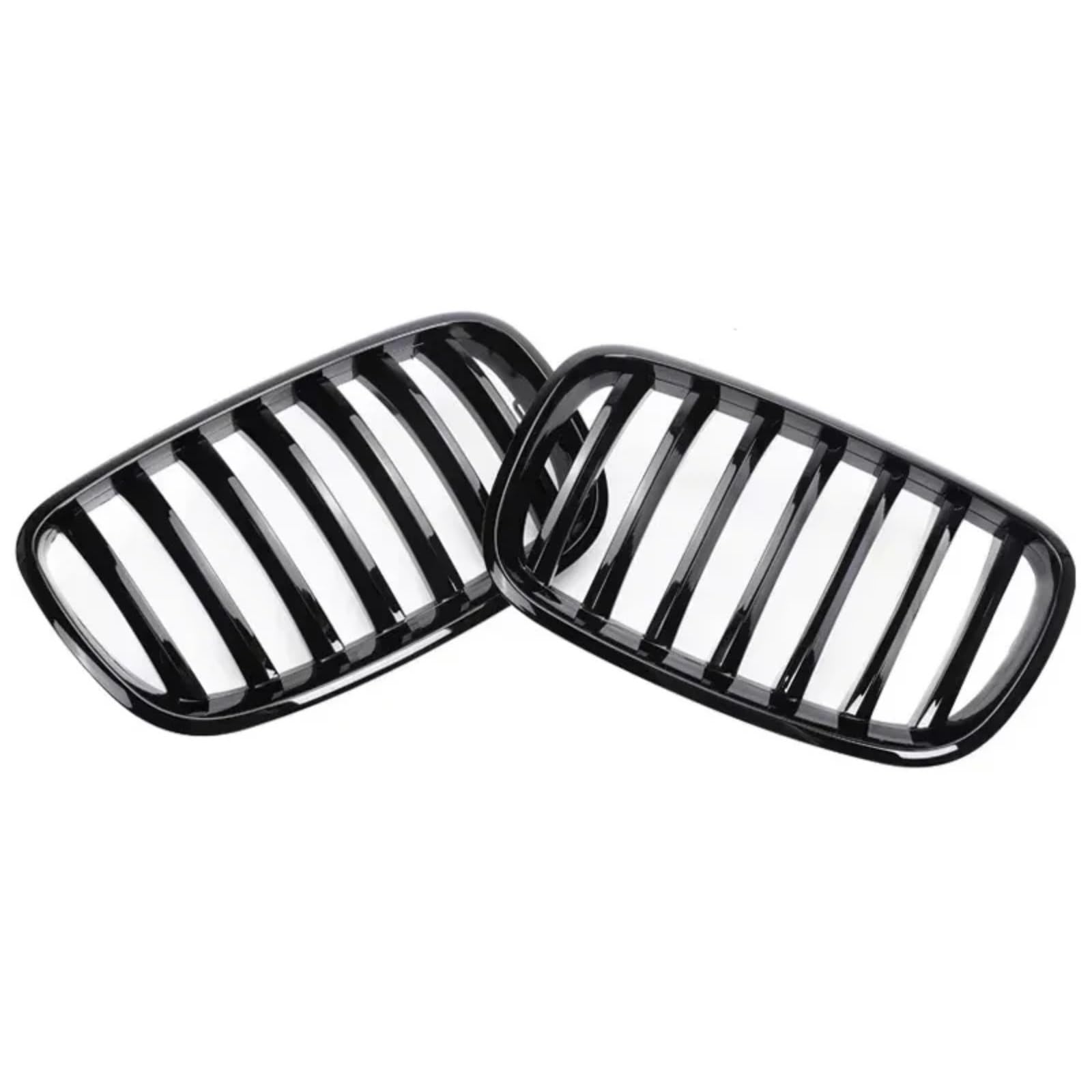 Rejilla delantera de repuesto compatible con parachoques de X5 E70 y X6 E71 en negro brillo 5