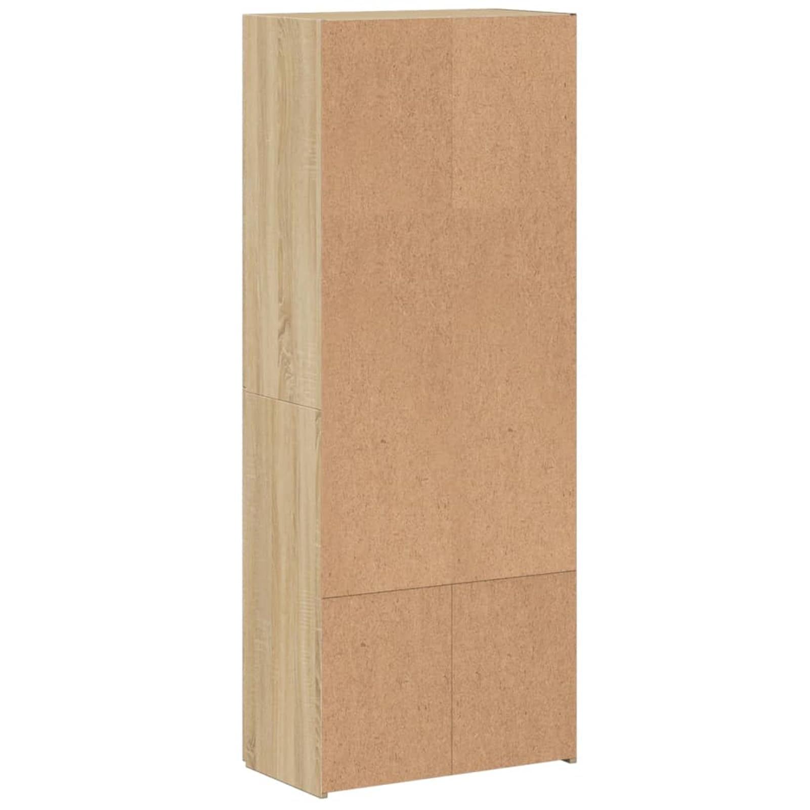 Homgoday Aktenschrank Sonoma-Eiche 60x32x153 cm Holzwerkstoff - 4 Fächer, stabil & staubfrei, für Büroorganisation Model3276646