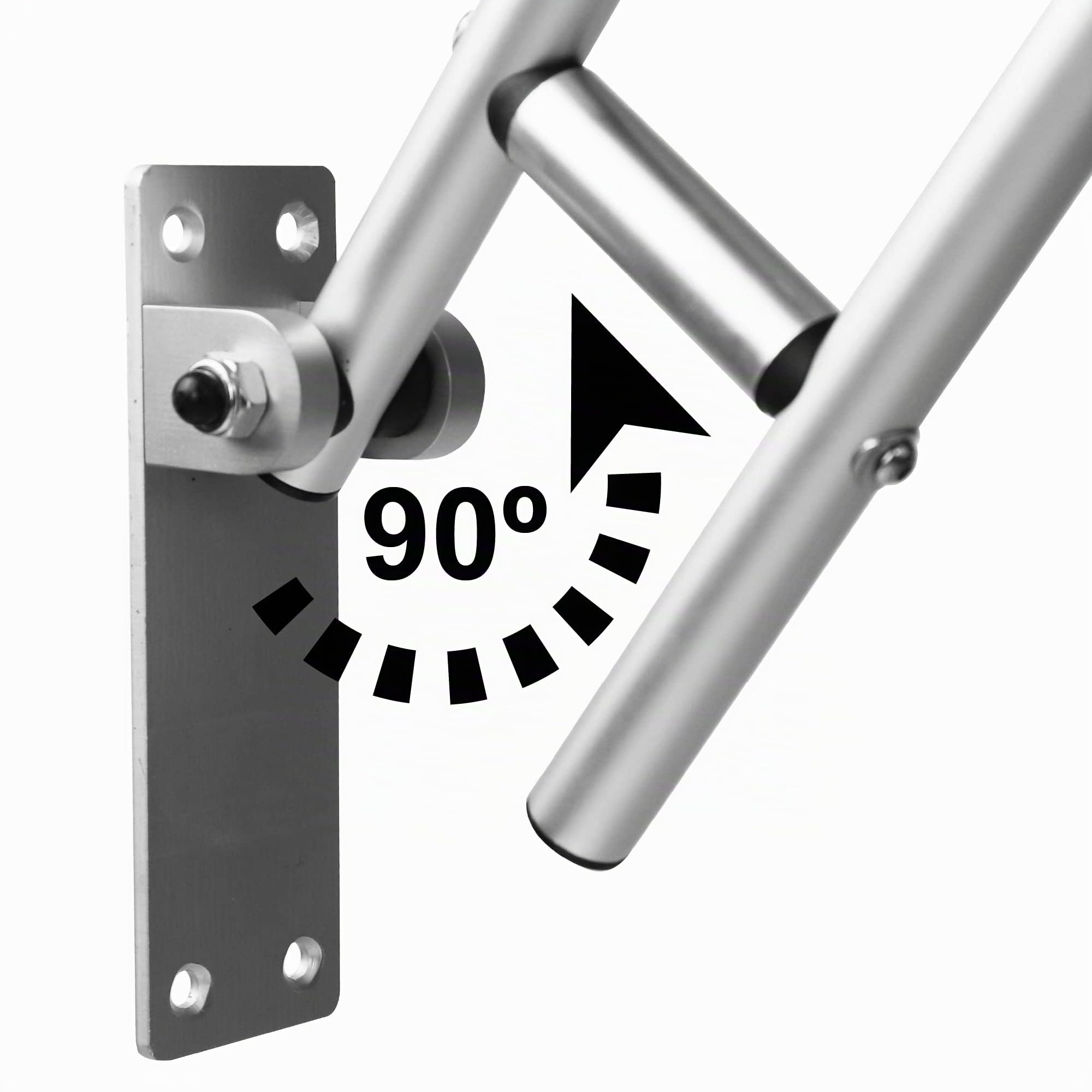 PEPE Mobility Maniglione Bagno Disabili Imbottito Ribaltabile (58 cm, x1 Unità), Bracciolo Ergonomico da Muro, Sicurezza per Anziani e WC