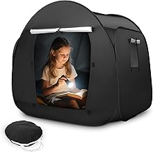 Sensory Tent, Pop Up Sensory Den for Autism, Blackout Calm Corner for Kids, Calm Down Tent for Autistic Children Anxiety Relief with Travel Bag, Play and Relax Corner (Round)