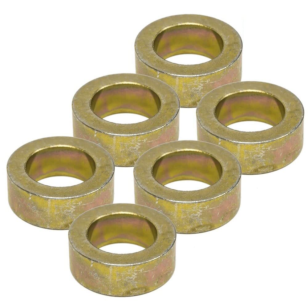 LEFITPA 6 Pack Replacement 43037-01 Caster Yoke Wheel Spacer for Zero Turn Mowers 36" 48" 52" 61" 72" Walk Behind Decks (1-1/2" Outside Diameter x 7/8