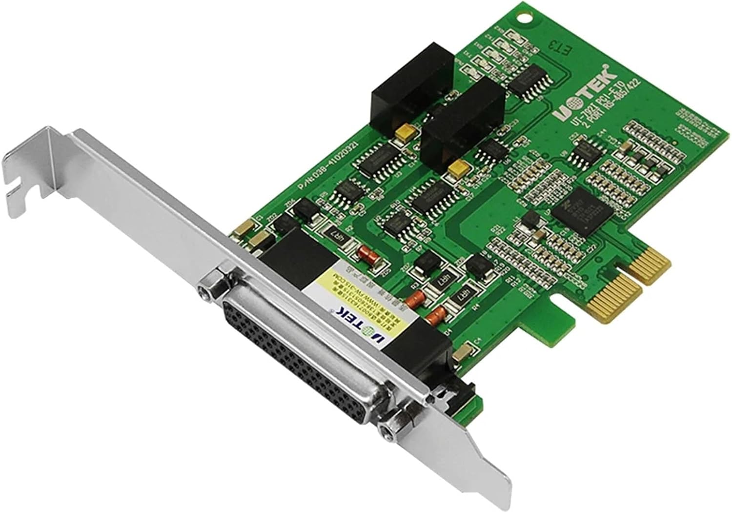 1PCS Industrial PCI Express PCI-E to RS-485 RS-422 Serial Card 2 Ports DB9 RS485 RS422 PCIE Converter Optical Isolation UT-792I