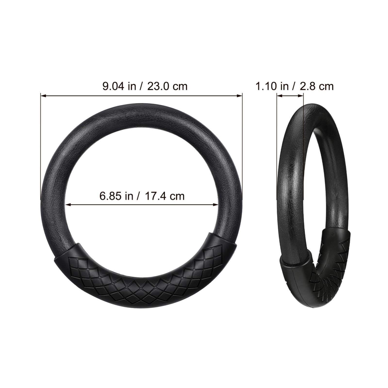 Anillos 1 Par Negros Abs de Gimnasia para Entrenamiento en Casa