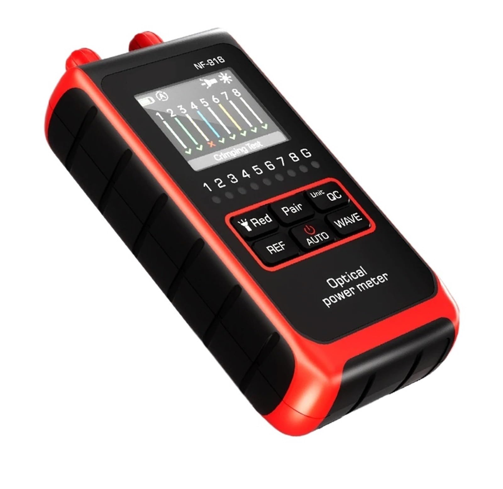 Tester per cavi di rete, NF-916 Tester for fibra ottica 4 in 1 Misuratore di potenza VFL REF FC SC ST Localizzatore visivo guasti Display LCD Strumenti rete