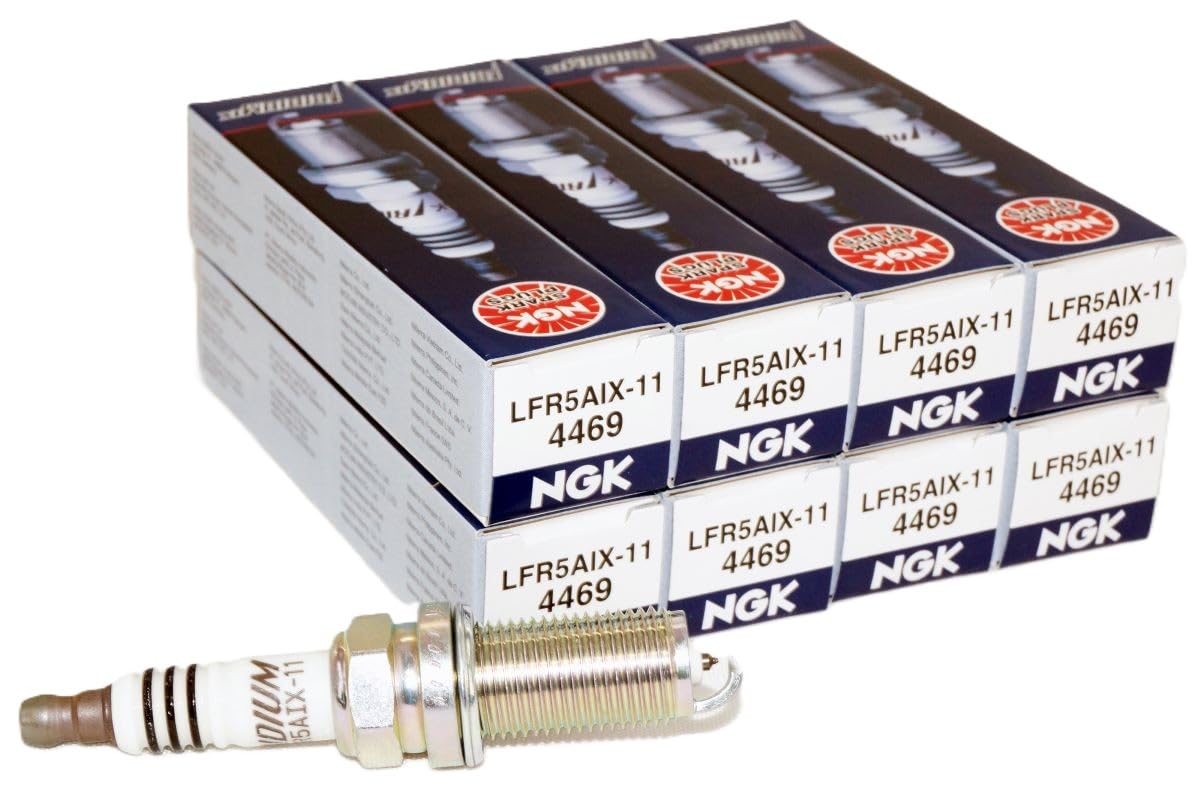 NGK (4469) LFR5AIX-11 Iridium IX Spark Plug (8 Pack)