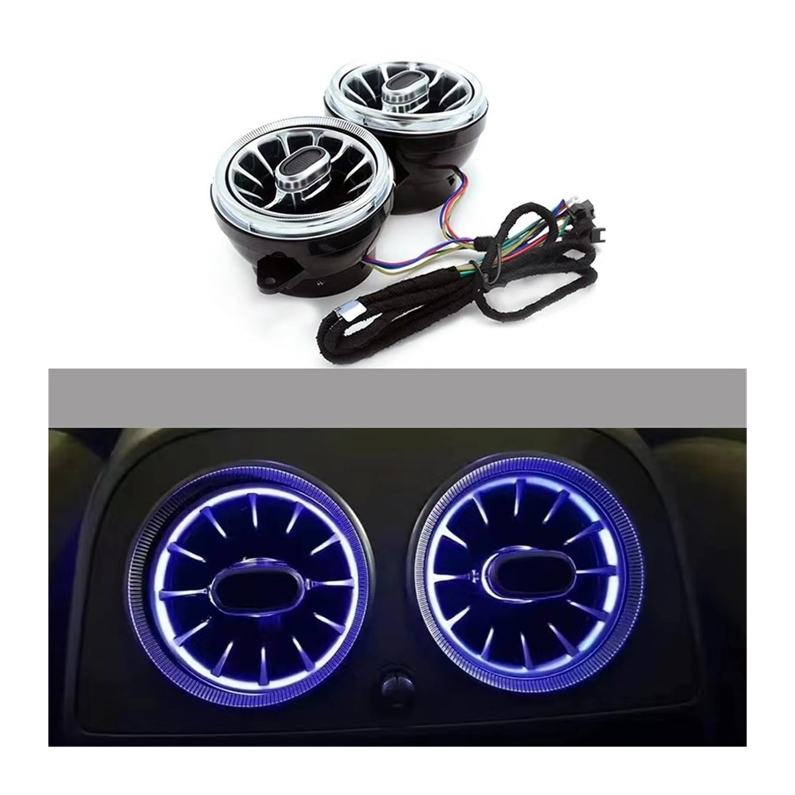 XCZPRKMXY 64 Color Colorful Luminous Rear Vent Without Programming Synchronous Color Change Compatible With Mercedes Benz S-Class W222 2014-2020