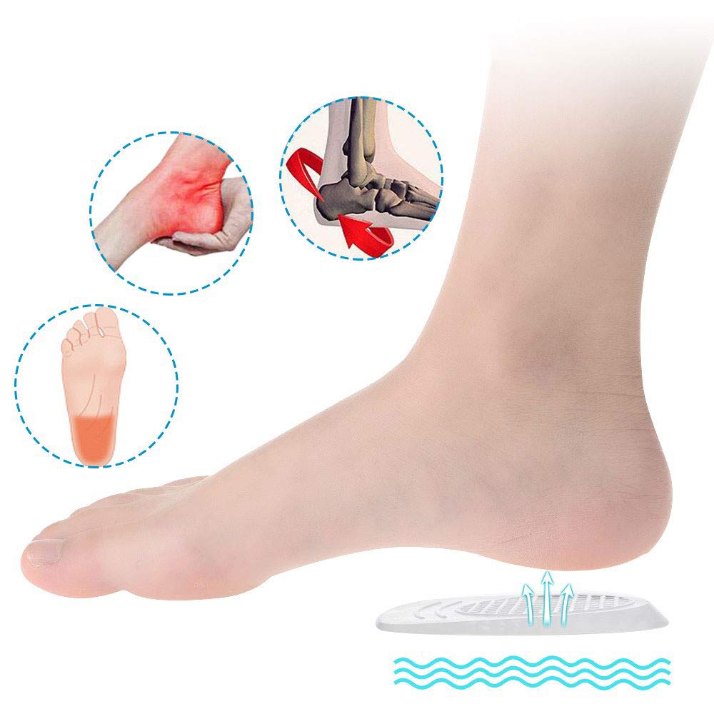 Pedimend, soletta in gel di silicone super morbido per tallone (3 paia, 6 pezzi), soletta ammortizzante, design specifico per prevenire e curare la fascite plantare, per uomini e donne, cura dei piedi