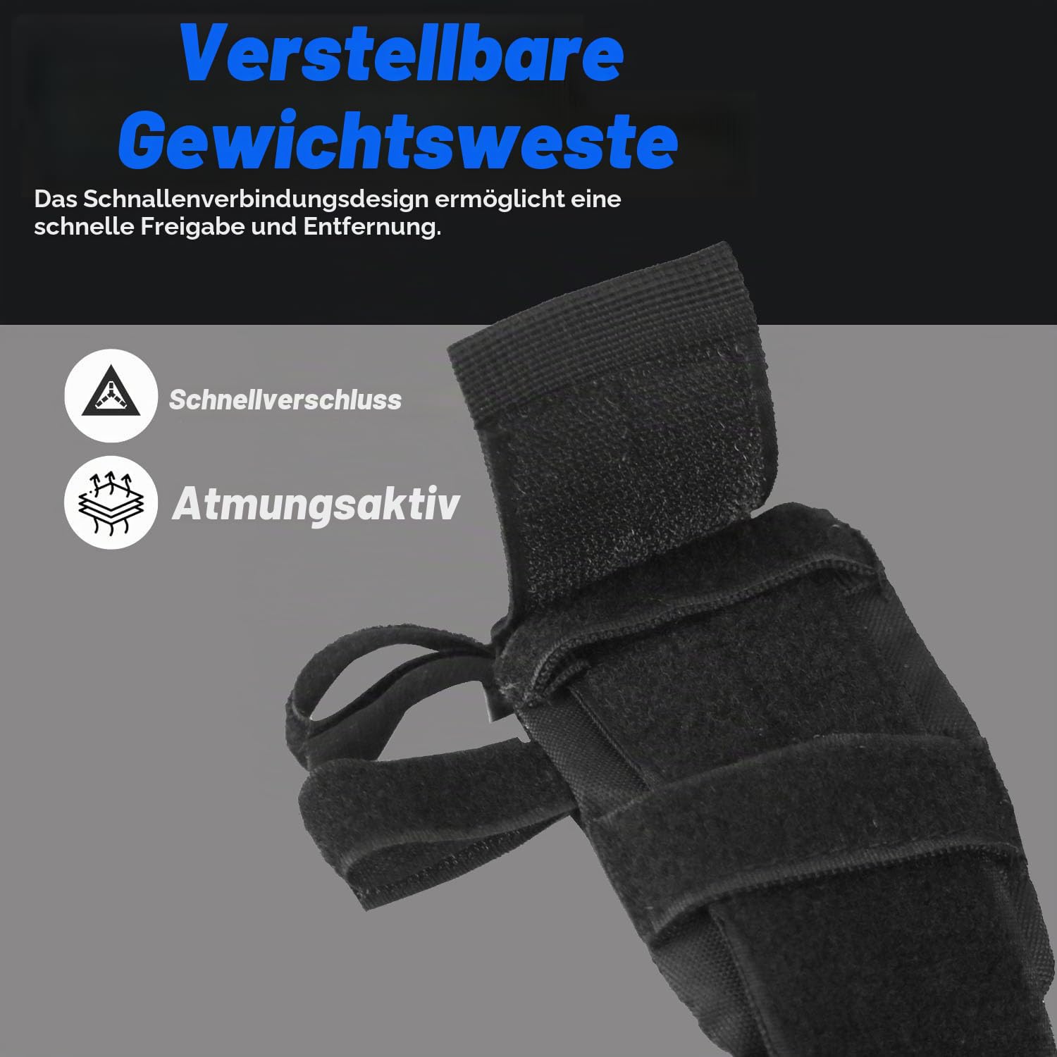 Miramrax Gewichtsweste für Damen und Herren, Gewichtswesten, verstellbar, Kraft- und Ausdauertraining, Fitness, taktisches Laufen