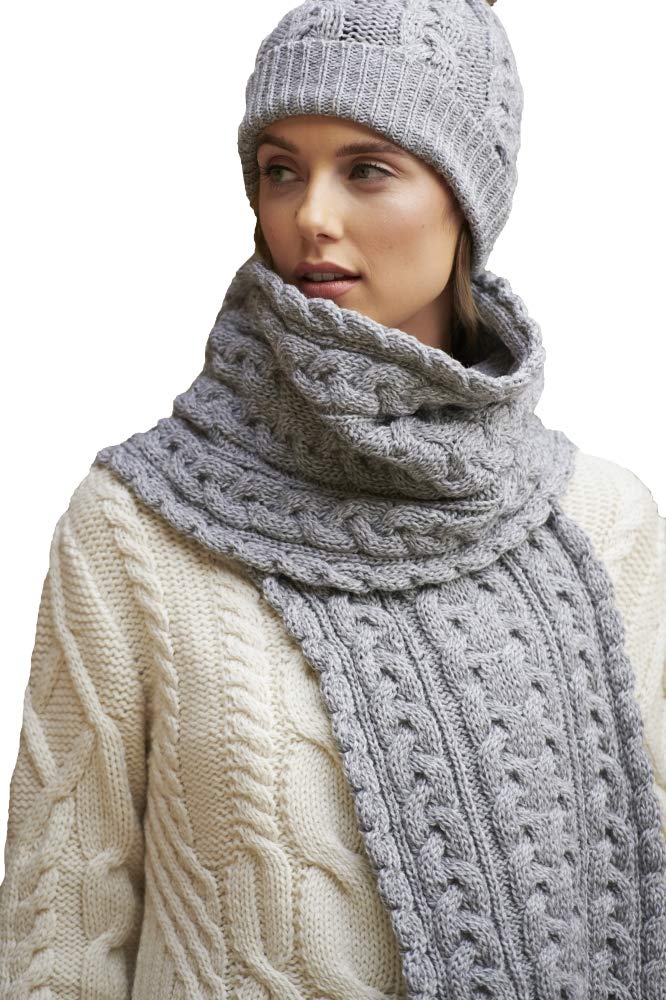 Aran Craftsirish Cable Knitted Heavyweight Cold Weather Scarf