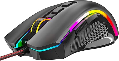 Miniatura 10 de Redragon M602 - Ratón para juegos con cable RGB retroiluminado ergonómico con espectro RGB programable con 7 modos de retroiluminación de hasta 7200