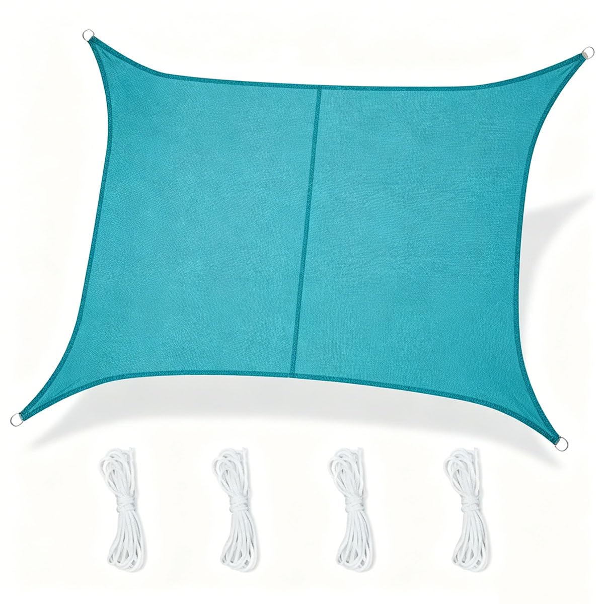Retractable Wave Sun Shade Sail with Mounting Rope,Waterproof Pergola Canopy Cover Outdoor Patio Deck Wave Awning Canopy 95% UV Block for Outdoors, Garden, Patio, Y(Size:3x6m(WxL),Color:Lake blue)
