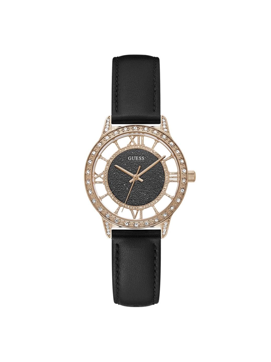 GUESS Leather Black Dial Women Analog Watch - Gw0376L2 (B0D3QM8M8G) Amazon Price History, Amazon Price Tracker