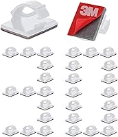 Vista 10 de Clips para Cables Autoadhesivos 3M Organizador de Cables, Sujetador de Alambre Abrazadera de Gestión Adhesiva para Escritorio Coche Cámara de Negro