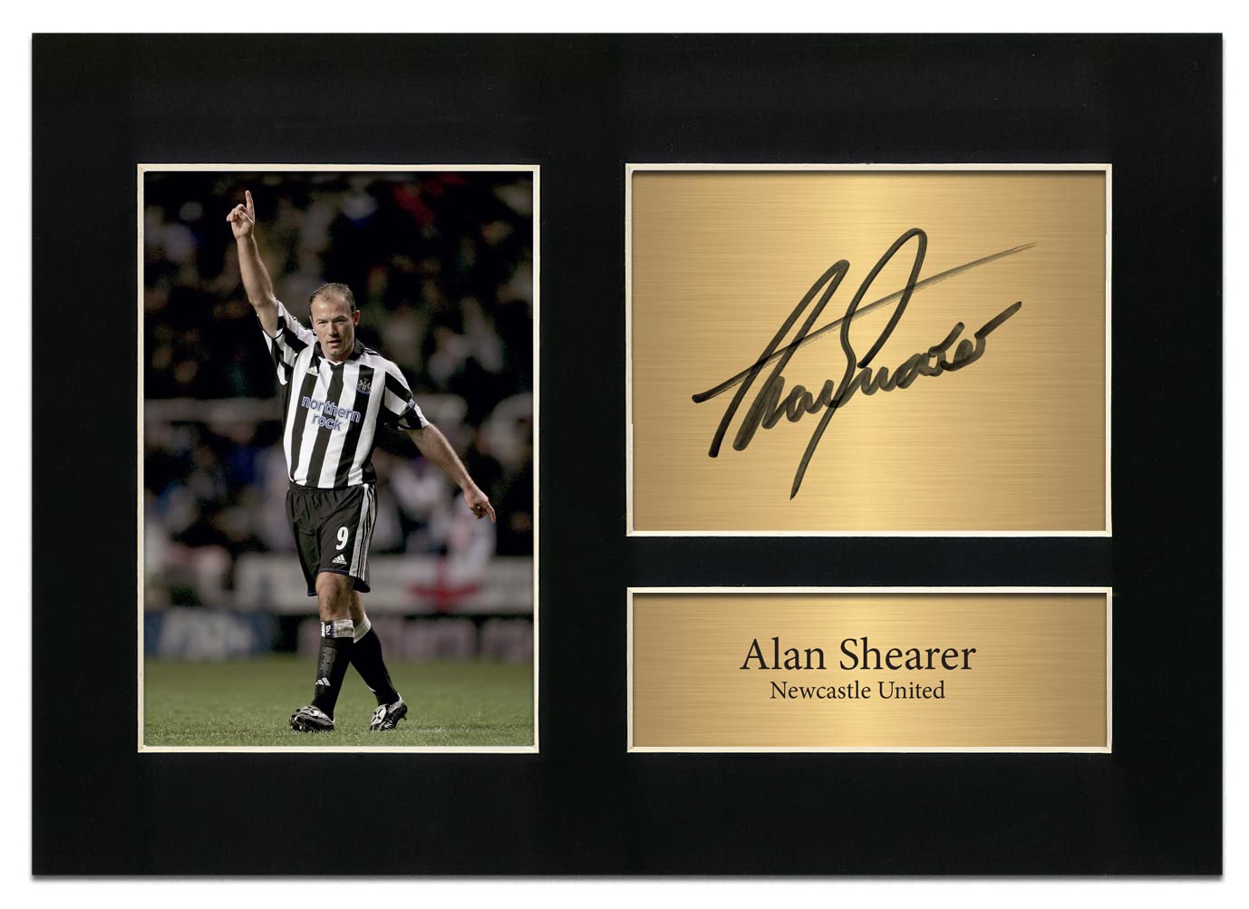 Zulu Image Black Alan Shearer Newcastle United Signed A4 Printed Autograph Photo Memorabilia Reproduction Print Picture Display No90,