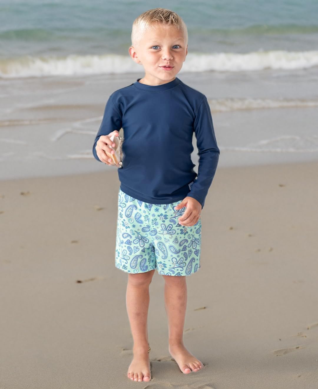 RUGGEDBUTTS® Baby/Toddler Boys Long Sleeve Rash Guard Swim Shirt w/UPF 50+ - Image 7