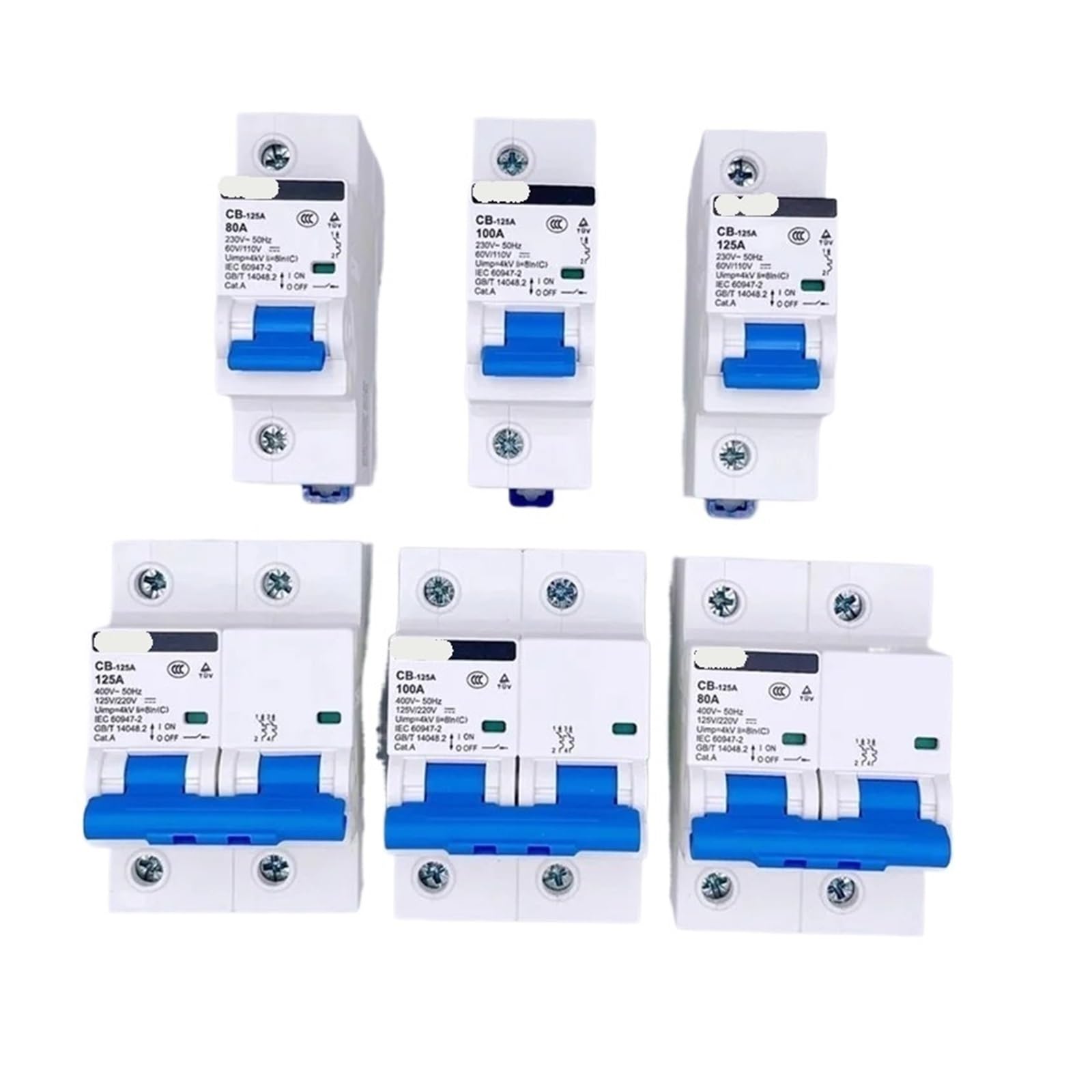 Disjoncteur miniature DC 2P 4A compatible CHINT CB-125 pour la protection de circuit basse tension