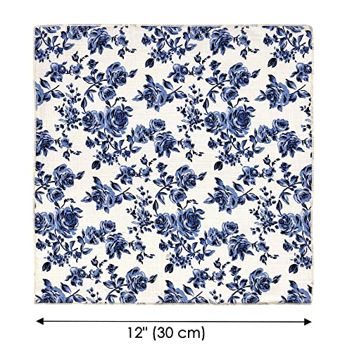 Image of Kebocis Men's Floral Pocket Square Handkerchief for Men