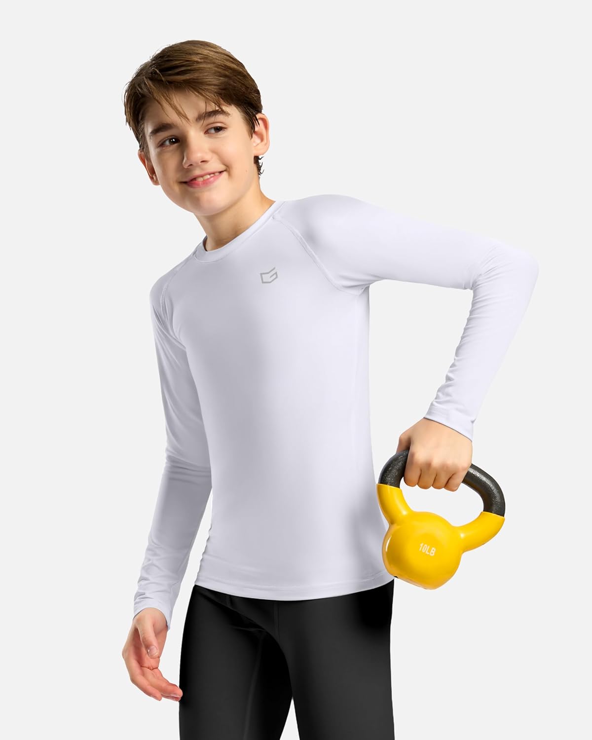 G Gradual Boys Youth Compression Shirt Long Sleeve Football Baseball Undershirt Quick Dry Sports Base Layer for Boy - Image 2