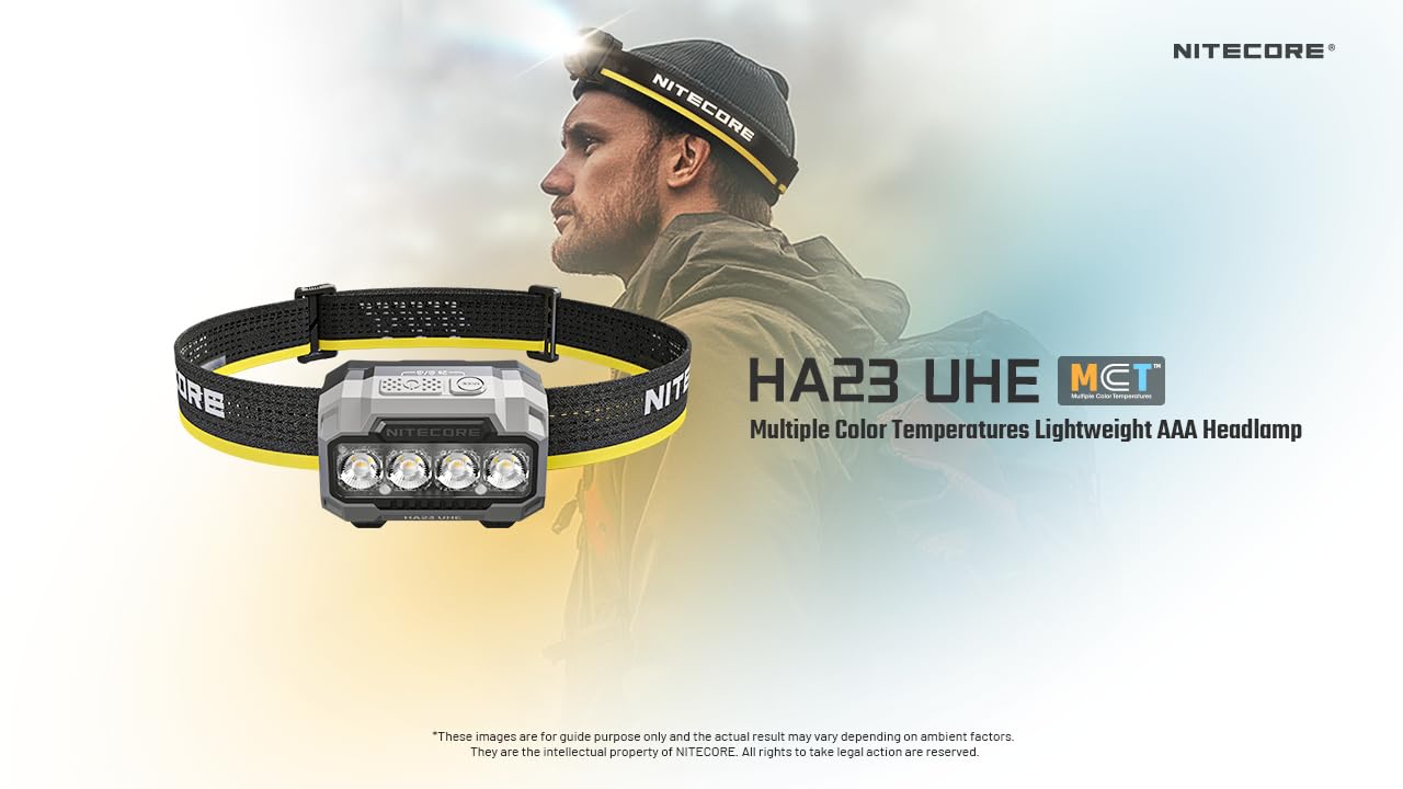 Nitecore Lampe frontale HA23 UHE Verte - 600Lm