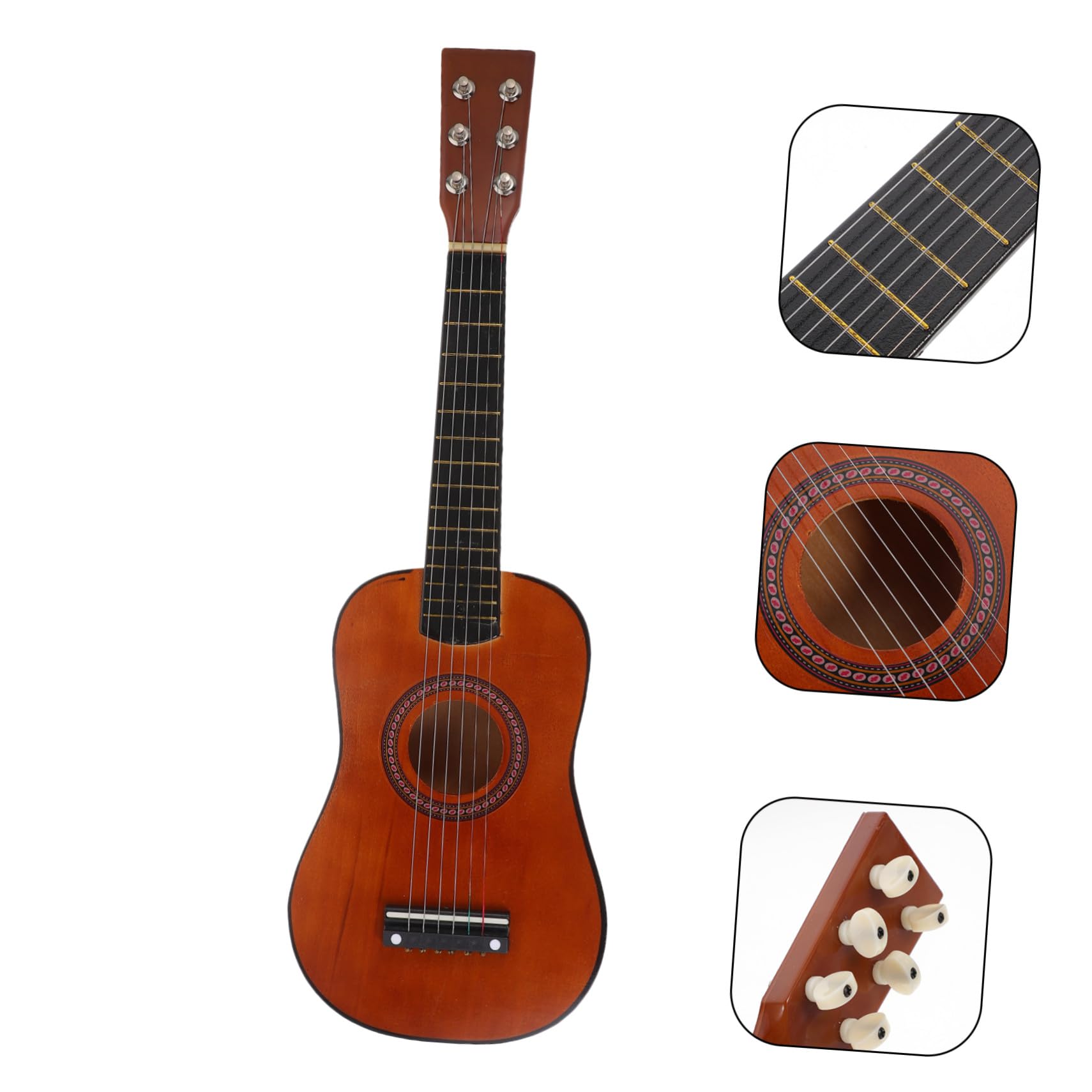 Guitarra de Juguete de Madera 23 Pulgadas Color Café para Niños