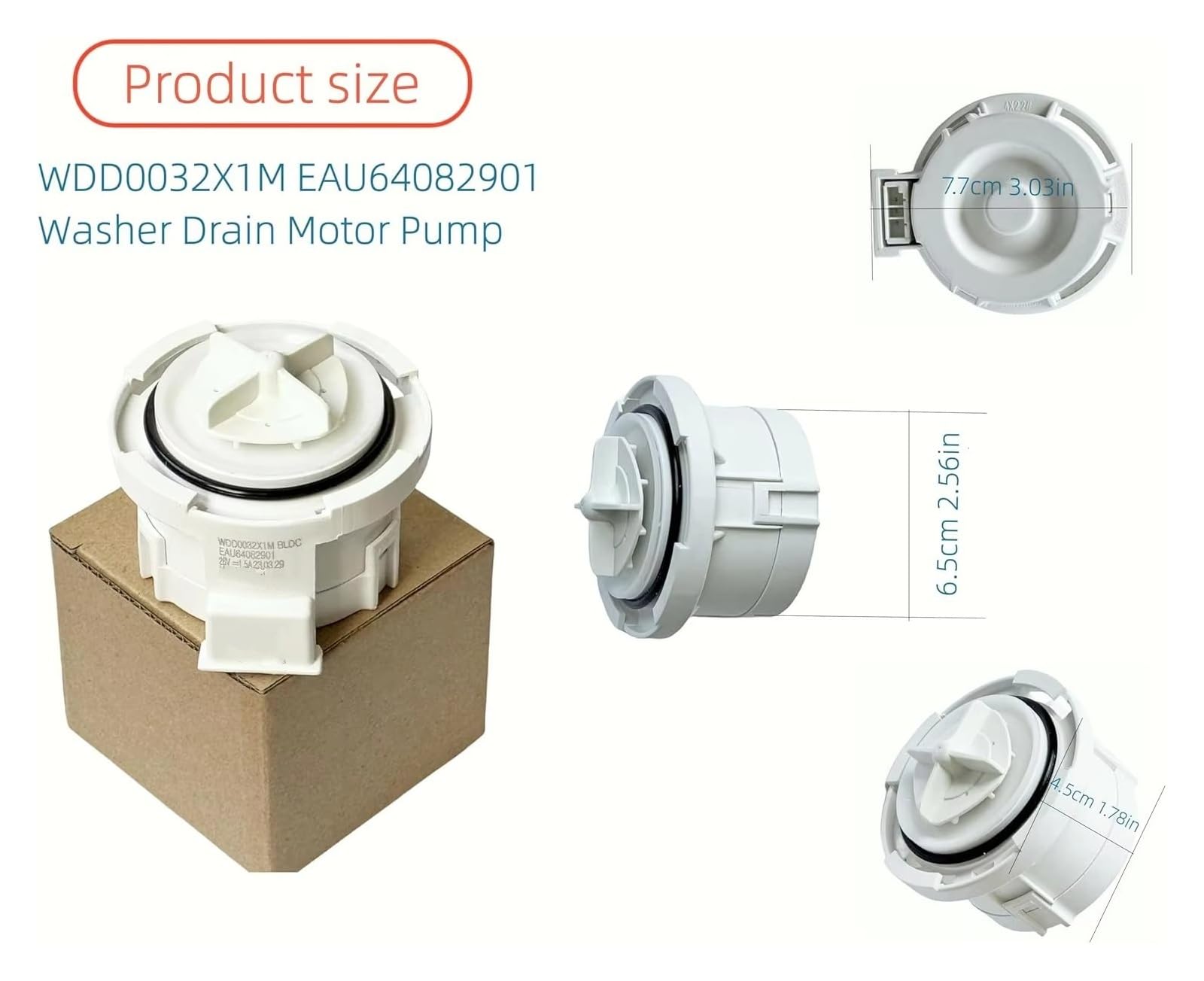 Pompa scarico lavatrice Per Kenmore Per Elite Washing EAU64082901 WDD0032X1M Pompa motore di scarico rondella