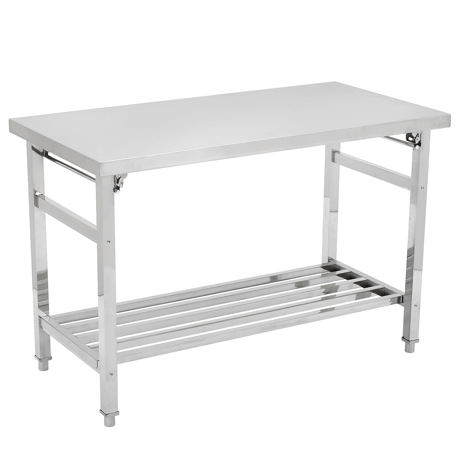 Garvee NSF Stainless Steel Folding Table, Heavy Duty 500lbs