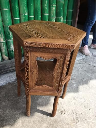 Slabstudiohongkong Diamond Shape Wenge Wood End Table, 2 Layer Cube And Small Wood Legs End Table, Special Design Nightstand #TOP8
