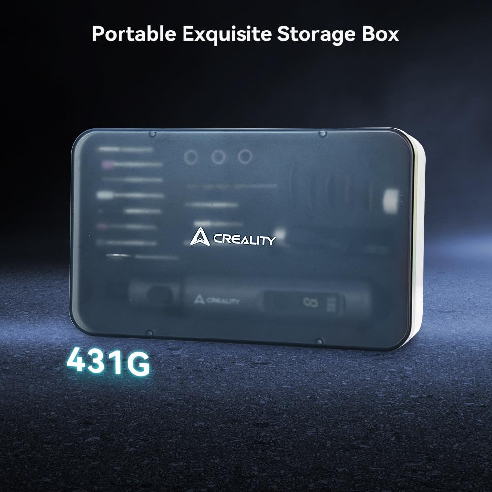 Creality Kit d'outils rotatifs sans fil avec 24 accessoires, multifonction, 6 vitesses variables, longue durée de vie de la batterie et sans fil portable 3,7 V pour modèles d'impression D, meulage
