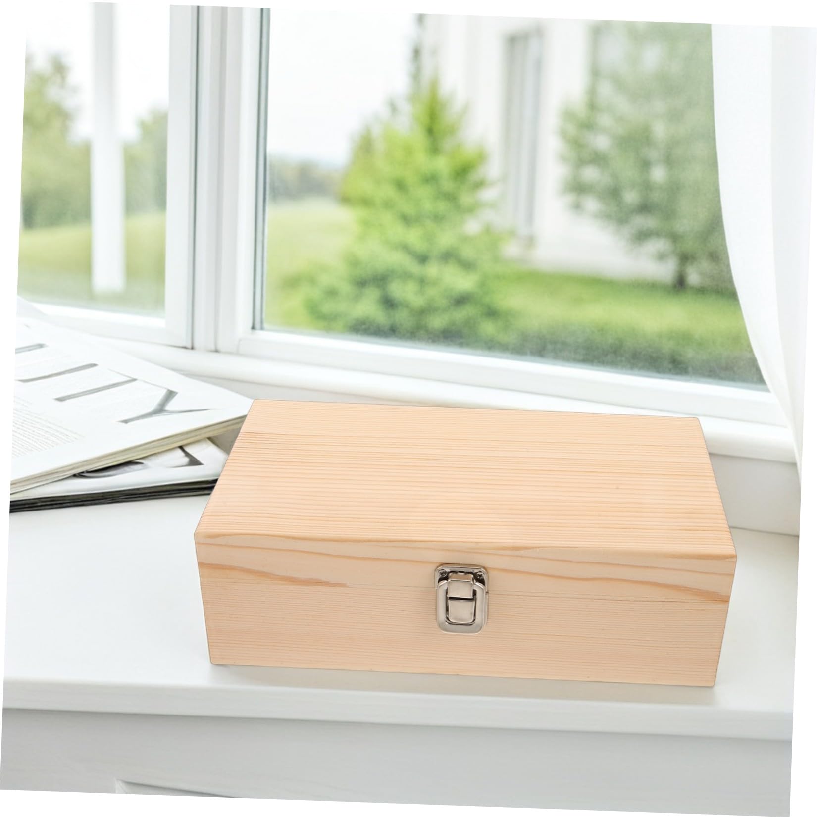 OSALADI Organizer Custodia Compatta per Batterie Aa in Legno con 55 Scomparti Protettivi e Rivestimento in Spugna per Casa e Viaggio