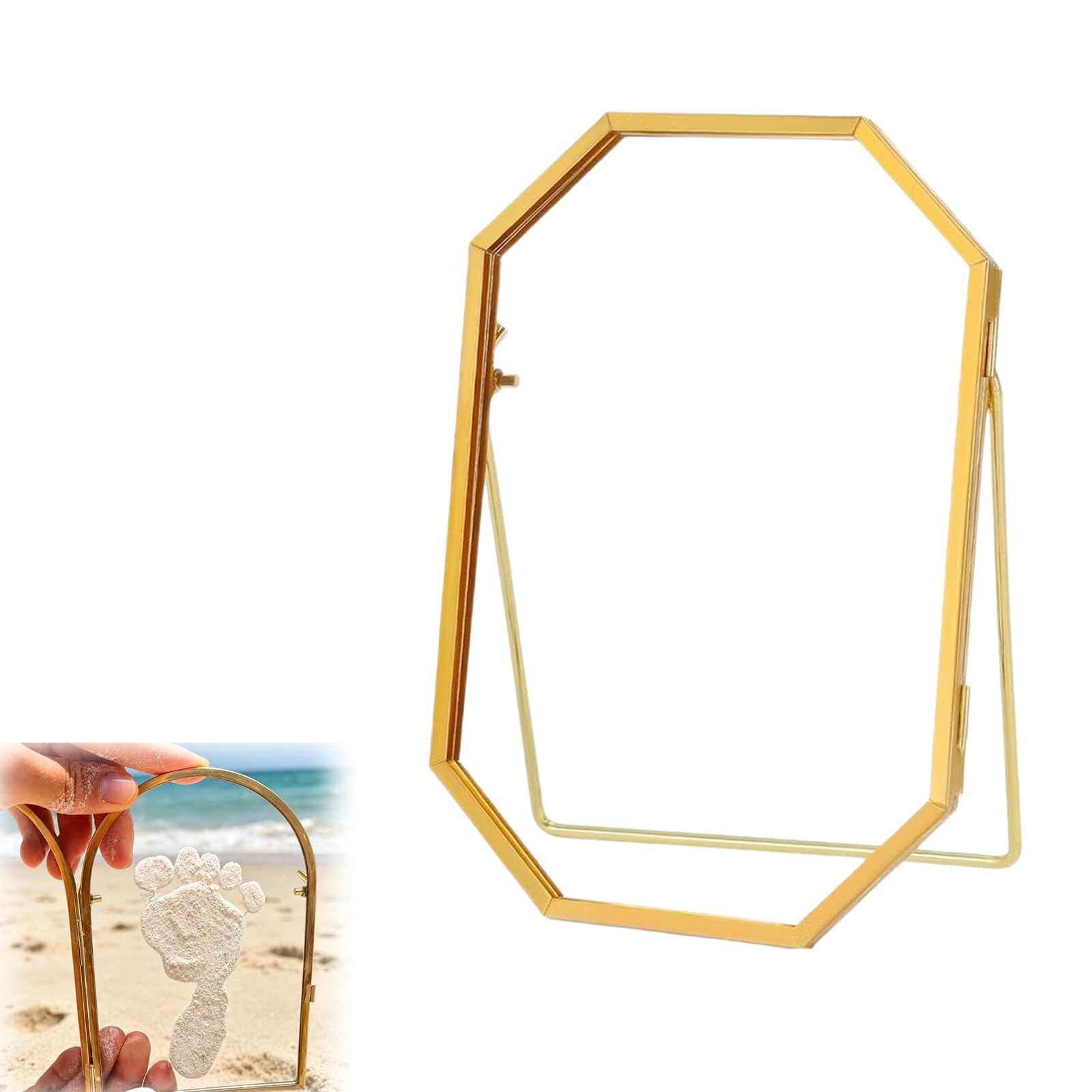 Tsophreniq Diys Newborn Keepsakes Frame Floating Picture Frames for Pressed Flowers Diys Baby Hand and Footprint Kits Tabletop Display Baby & Pet Keepsakes Frame