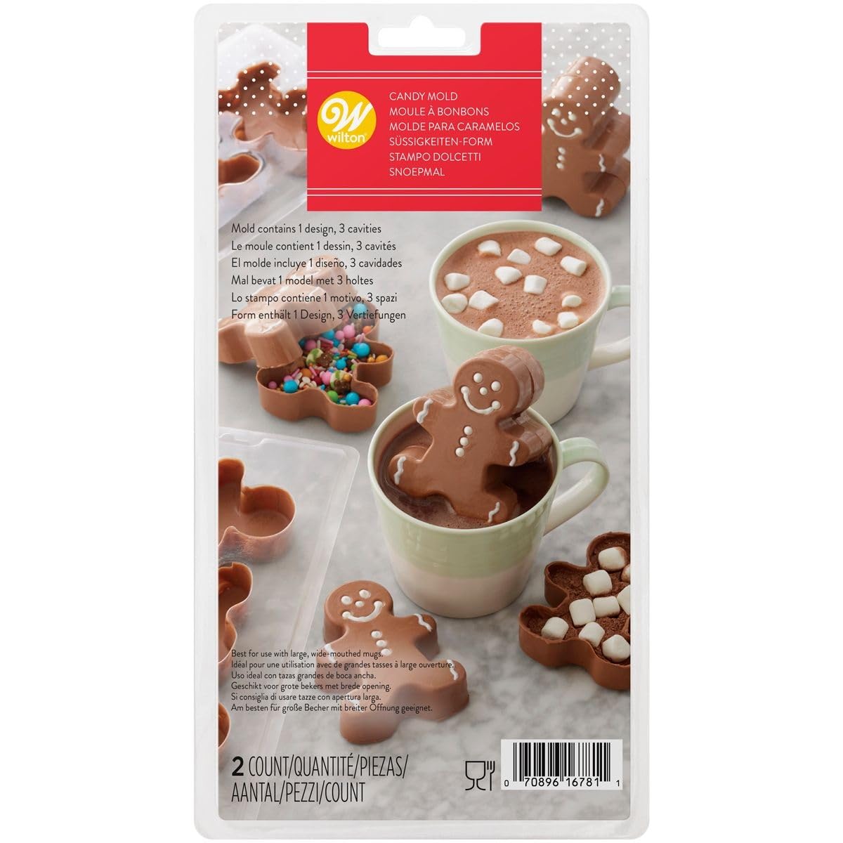Wilton3D Candy Mould Hot Chocolate Gingerbread